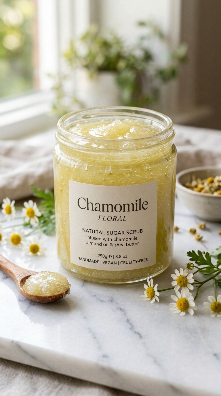 Handmade Chamomile sugar scrub