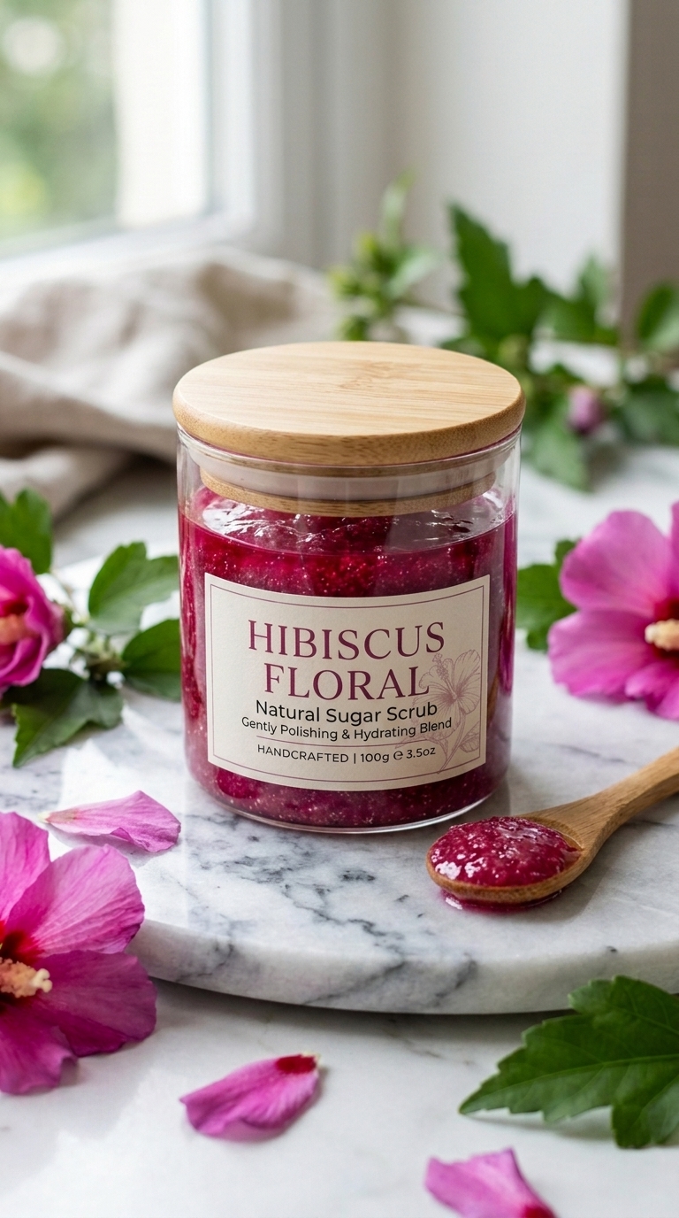 Handmade Hibiscus sugar scrub